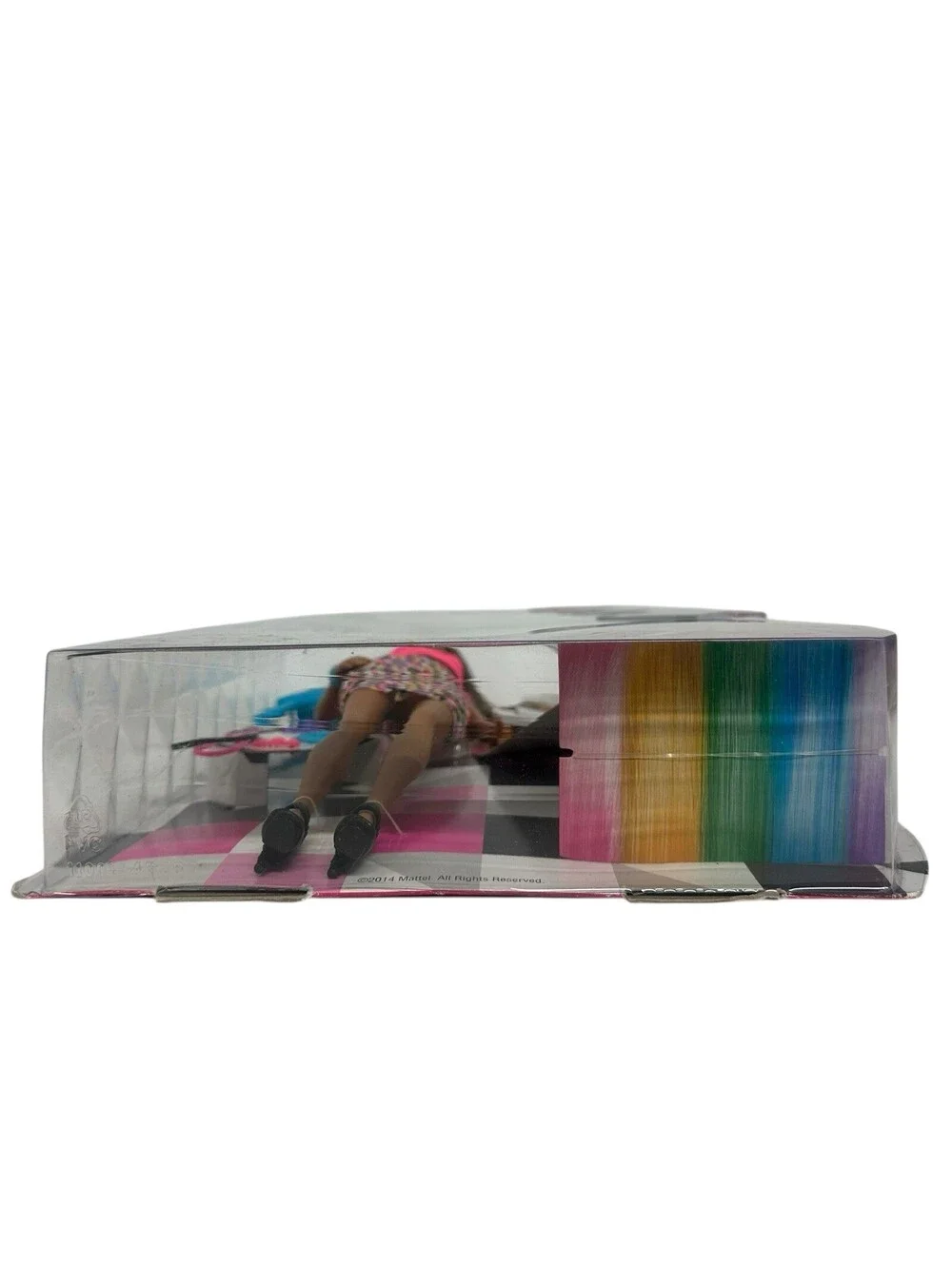 2014 Barbie Rainbow Hair Doll 5 Colors 1 Swipe CFN49